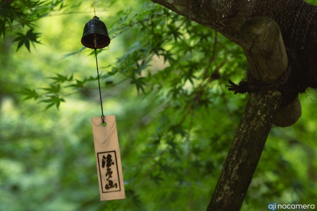 木々の中の風鈴